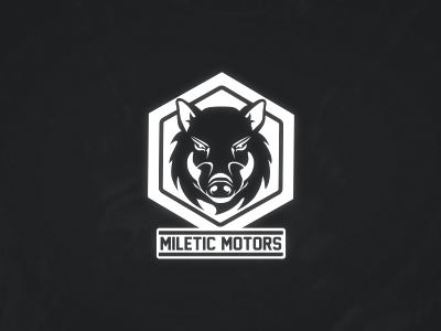 Logo Animation Miletic Motors aftereffects animation boar design gif ident logo loop mileticmotors smoke