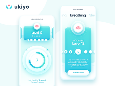 Ukiyo Mindfulness and Wellness mobile app app breathing fitness health health app healthcare healthcare app medical medical app medicine meditation meditation app mobile sleep wellness