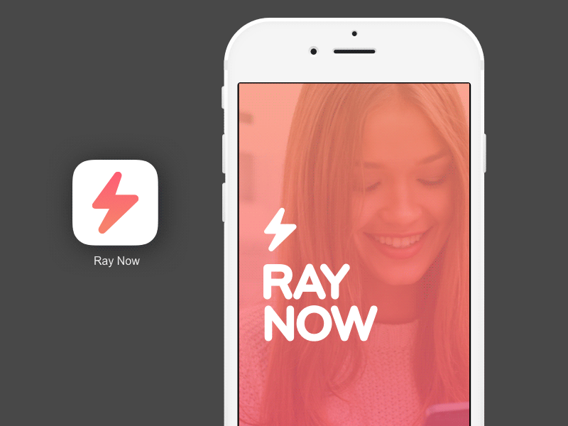 Ray Now app branding design icon ui ux visual design