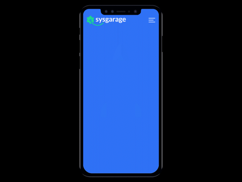 UI animation for homepage blue colors iphonex motion mvp rocket scale space startup ui ux