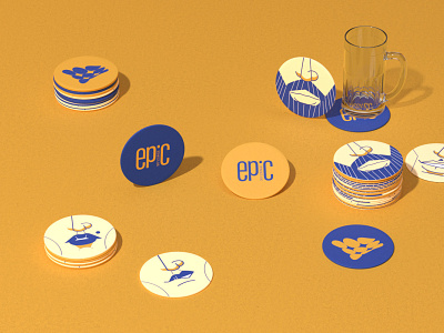 Epic Sky Lounge logo & coaster | by xolve branding application design branding graphic design illustration logo design typography wordmark