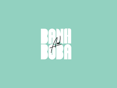 Banh and Boba logo | by xolve branding application design branding branding system fb branding illustration logo typography wordmark