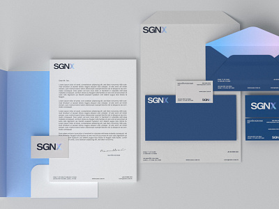 SGNX stationary set | by xolve branding application design brand identity graphic design illustration stationary design