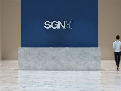 SGNX entrance logo | by xolve branding