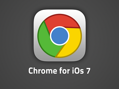 Chrome for iOs 7 app chrome design icon ios7 logo