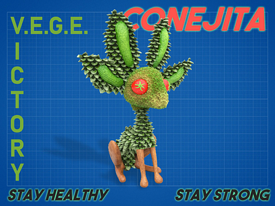 NVIDIA Studio unofficial mascot challenge entry 3d 3d art conejita design
