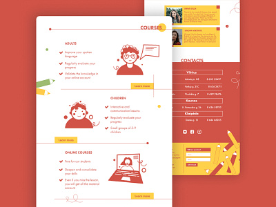 INTELLECTUS web page branding education english school graphic design illustration landing page web web illustrations