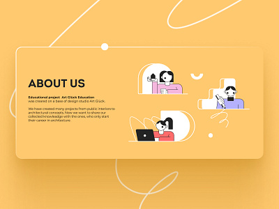 About us page brand illustrations branding character design graphic design illustration main screen ui vector web web design