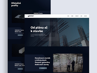 Landing page for construction company design landing page simple ui ux website