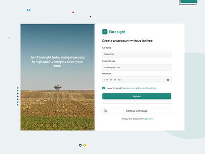 Foresight : Registration / Sign Up SaaS