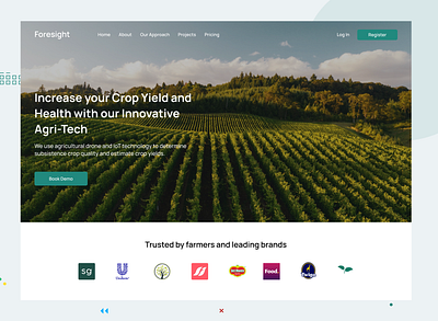 Foresight AgriTech SaaS Landing Page agriculture agritech app application crops desktop drone farmer farming foresight innovation inspiration iot landing page saas tech ui ux web webdesign