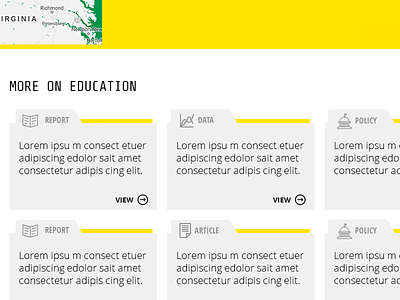 Folders folders grid responsive website yellow