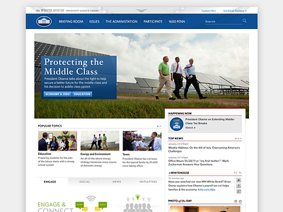 White House Homepage dc drupal grid politics responsive website