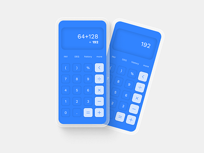 Daily UI #004 - Calculator app calculator daily ui design iphone neumorphism simple ui ux x