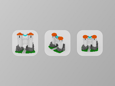 Daily UI #005 - App Icon android app castle daily daily ui design history icon tourism ui ux voxel