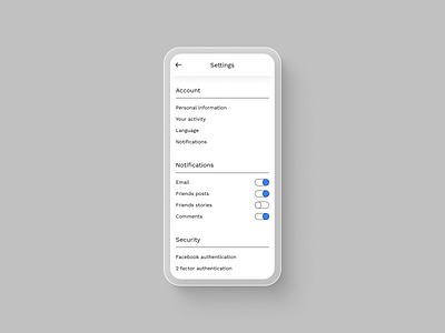 Daily UI #007 - Settings 007 app application daily daily ui design iphone settings simple ui ux white