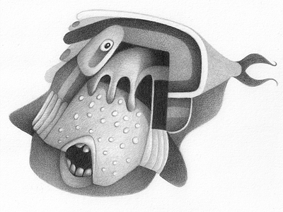 Mr Limpet abstract illustration pen pencil
