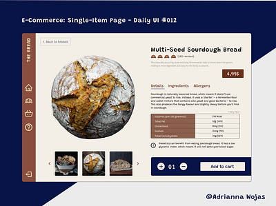 E-Commerce: Single-Item Page - Daily UI #012 branding dailyui e commerce graphic design illustration ui website