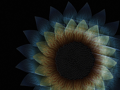 Birth of a virtual sunflower adobe aftereffects animation art eye filmconvert maya mograph particles raytracing sunflower universe