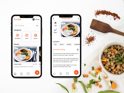 Recipe app app design cooking design food interaction design interface design mobile recipe app ui design ux design