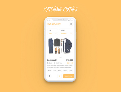 Matching Clothes app design cloth clothing design fashion illustration mobile mobile app shopping ui design ux design