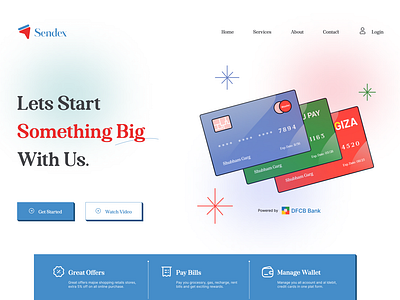 Landing Page Design app bank banking branding cashback credit debit graphic design illustration payment typography ui ux