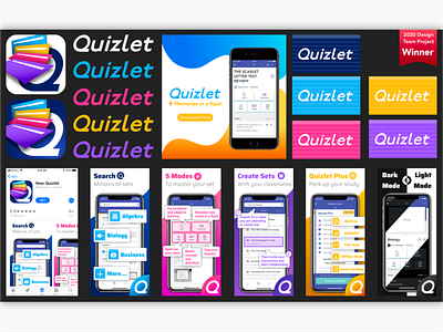 Quizlet Rebranding app branding design logo ui