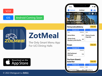 ZotMeal Promo app design illustration