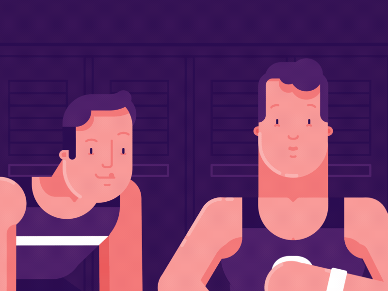Get ready Dribbblers 2d 3d animation basketball characters dribbble meetup flat illustration sport