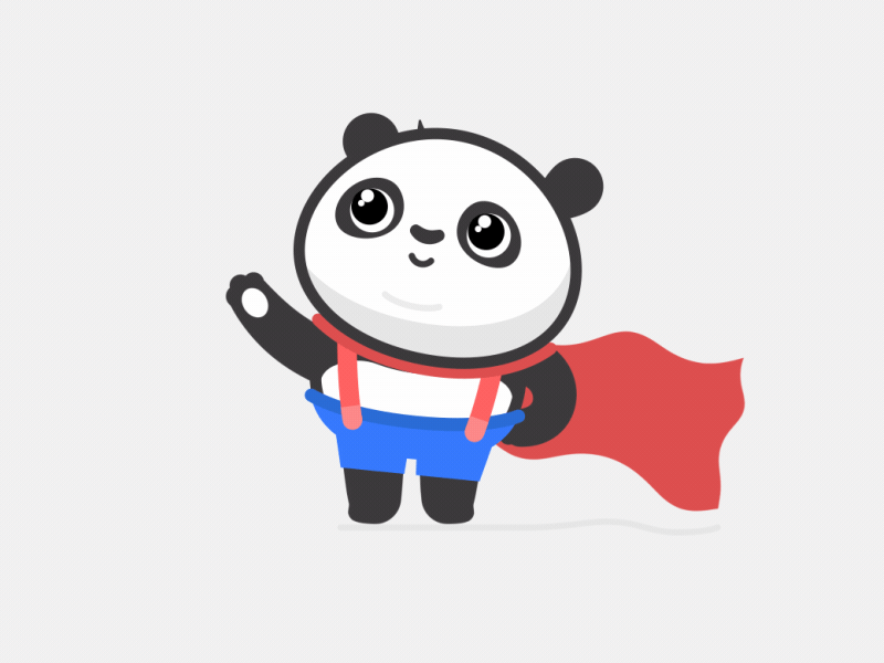 Meet Momo 2d after effects animation app for children character hero motion graphics panda