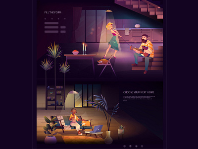 RentHouse website illustrations