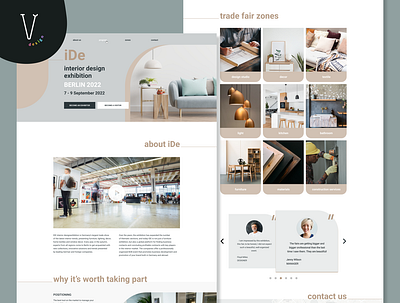 Landing page for an interior exhibition branding design landingpage ui ux webdesign