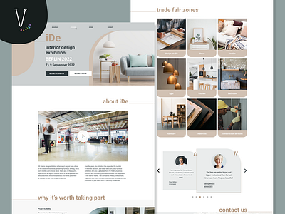 Landing page for an interior exhibition