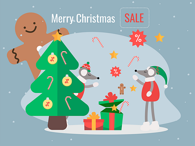 Illustrations for Christmas sale