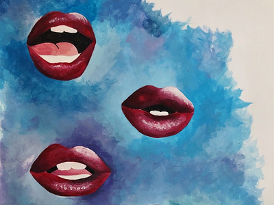 Painted Lips abstract art acrylic paint acrylics lip art lips mouth mouth painting paint doodle painter painting