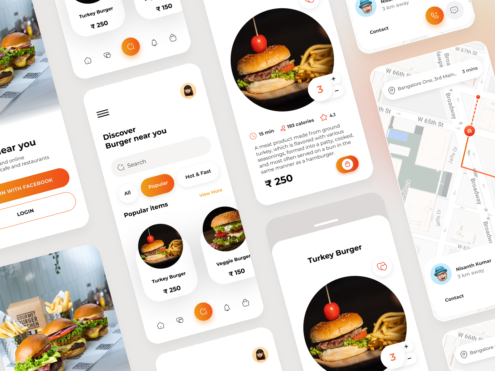 Burger delivery App concept by Jishnu Aravind on Dribbble