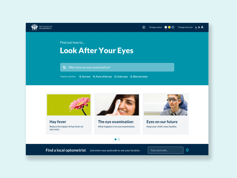 Look After Your Eyes after effect animation design design agency designer homepage illustration manchester scroll ui ux web site website