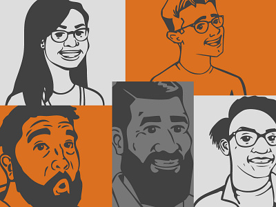 Creative Calls Podcast Guest Caricatures digital art illustration podcast