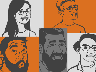 Creative Calls Podcast Guest Caricatures