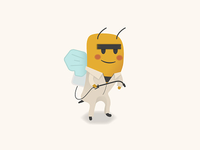 Pest Control Bee : D bee design digital art illustration illustrator pest control vector