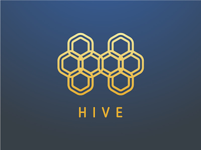 Hive Logo blue branding branding design hive honey identity branding identity design line art logo vector