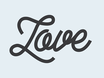 Love hand type love mono weight script
