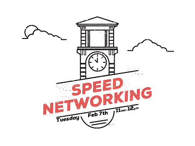 Speed Networking flyer line art poster