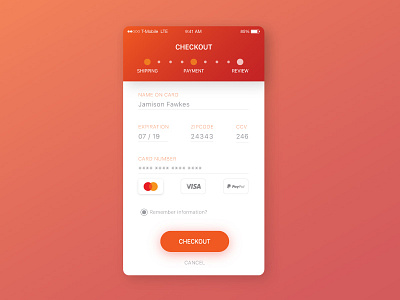 Credit Card Checkout credit card daily ui ui