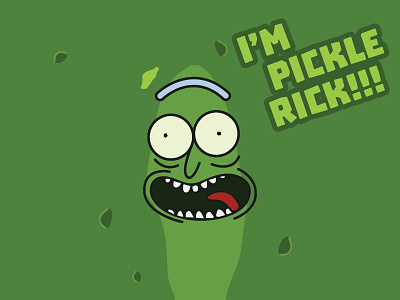 Pickle Rick illustration pickle rick and morty