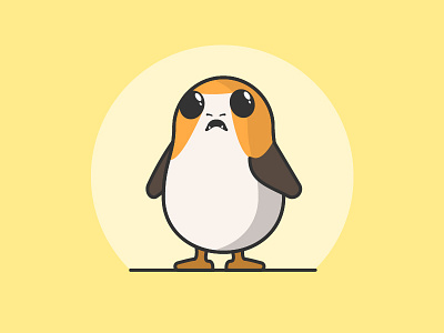 Porg cute illustration porg star wars the last jedi tlj