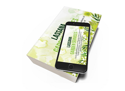 LASSANA GARDEN DISCRIPTION CARD branding business card design illustration logodesign visit card