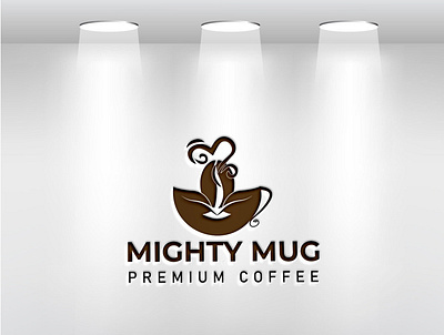There are a mighty mug coffee logo design business logo coffee logo design graphic design icon illustration illustrator latter logo logo design mug logo shoppe logo typography ui unique logo