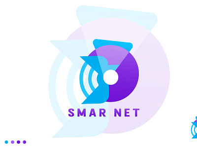 There are a Modern Gradient Smart Net logo design.