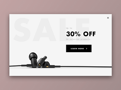 Sale Pop-Up clean concept dailyui design digital interface music ui user interface ux